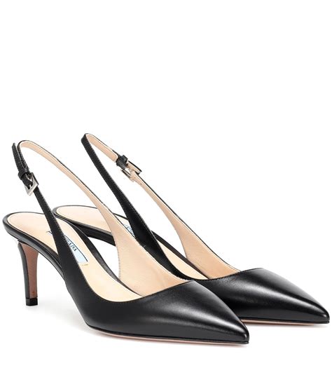 prada black sling|Prada slingback shoes 2020.